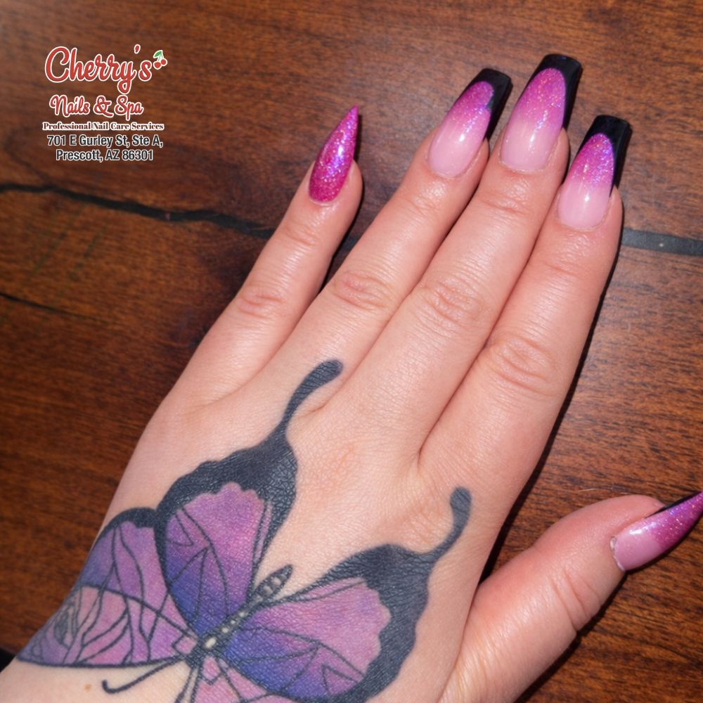 Gilter Nail Design_Pink Nail color